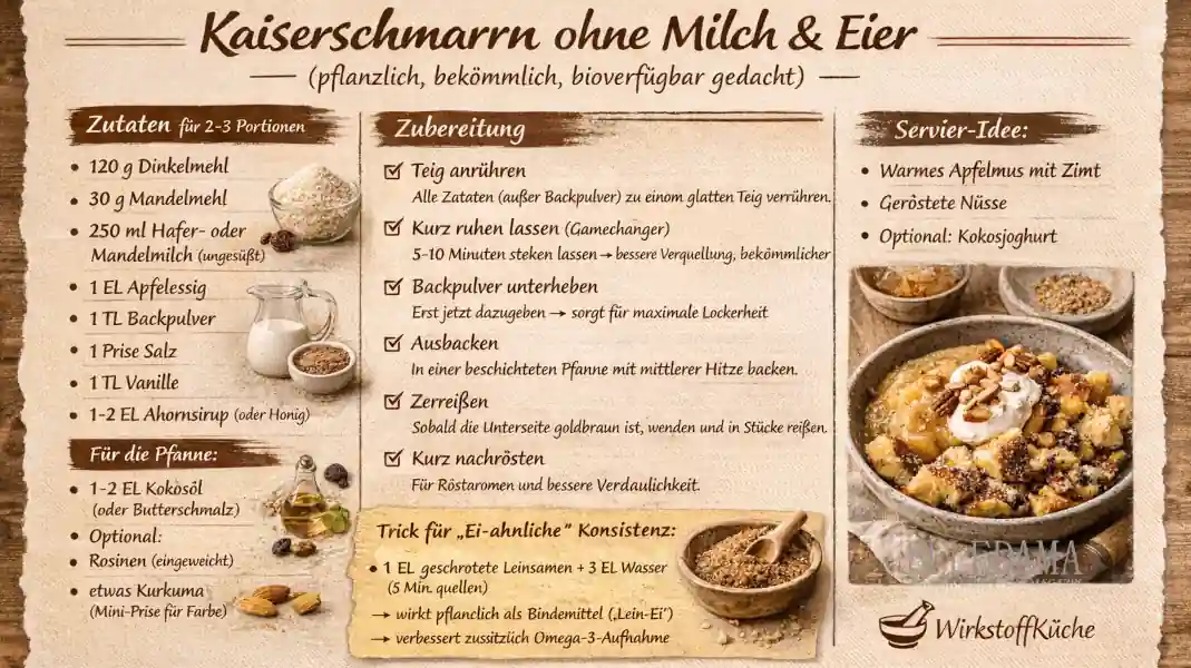 Kaiserschmarrn pflanzlich, leicht, überraschend gut