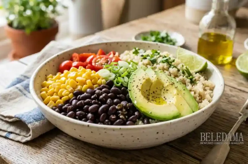 Rezept Quinoa-Bohnen Bowl mit Mais