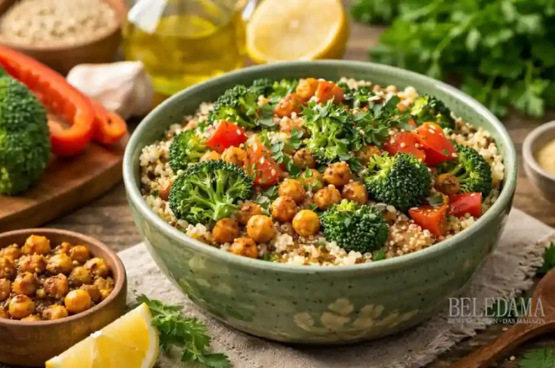Rezept Quinoa-Brokkoli Bowl mit Kichererbsen