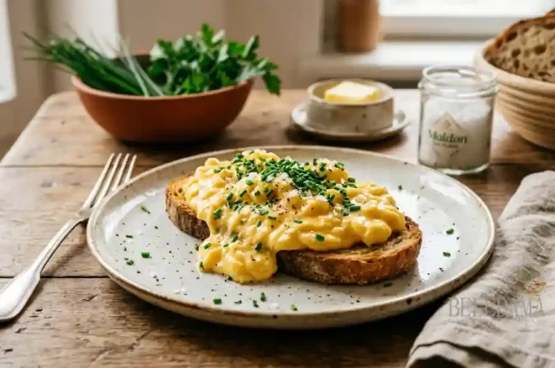 Rezept Sanftes Rührei auf Brot - perfektes Wohlfühlessen