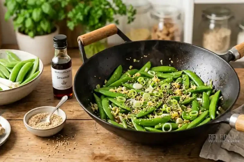 Rezept Knackige Zuckererbsen mit Sesam & Ingwer