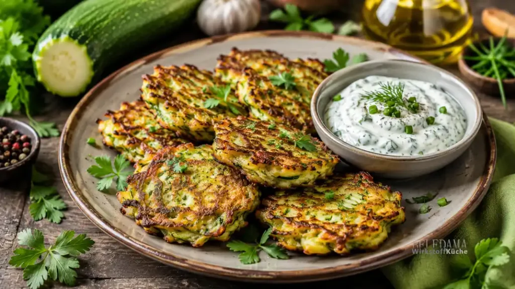 Kräuter-Zucchini-Puffer