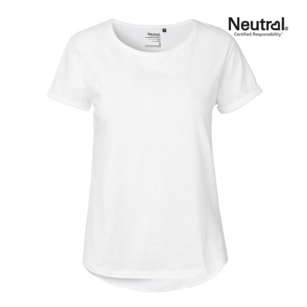 Damen T-Shirt mit Rollärmeln – Bild 4